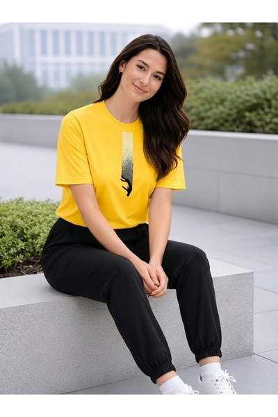 EFFRENATU Basic Oversize T-Shirt and Pants Set – Comfortable Fit, Casual Spor...