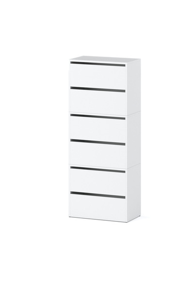 Other HIT Modern Dulap de pantofi rabatabil, Alb mat, 150 cm