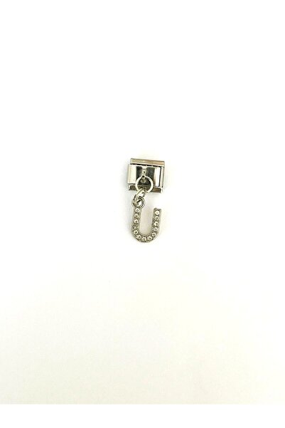 Umrece R Letter Silver Italian Charm