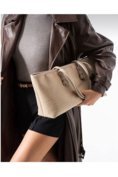 bag Women's Knitted Pattern Medium Shoulder Bag