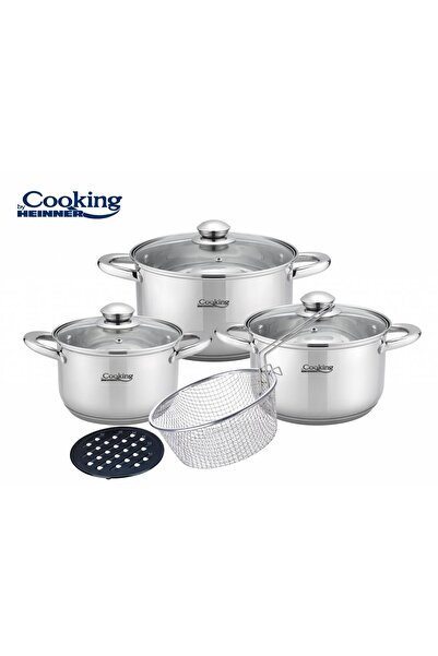Heinner Set de vase de gătit Victoria din oțel inoxidabil, 8 piese, cu capace...