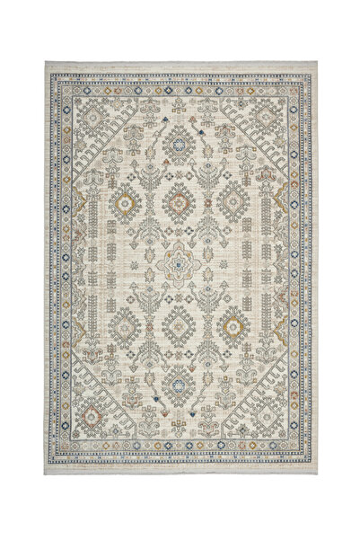 ALA RUGS Anadolu Otantik Desen Oturma Odası Salon Halısı Krem