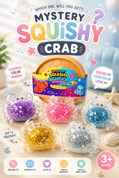 DAT Mystery Squishy Sea Animals Fidget Toy Set, Stress Relief Squeeze Sensory...