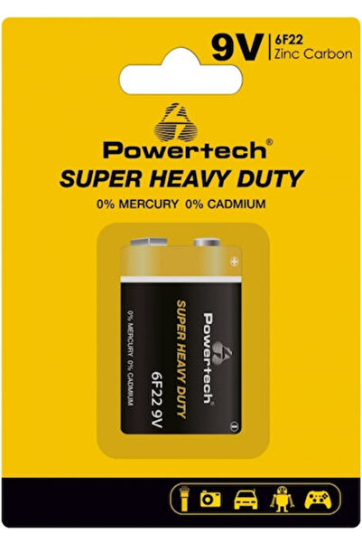 POWERTECH Μπαταρία ψευδαργύρου 9V