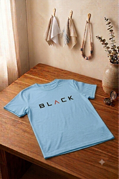 UNCİA OUTDOORS Men's Black Printed Crew Neck Oversized Wide Fit T-Shirt