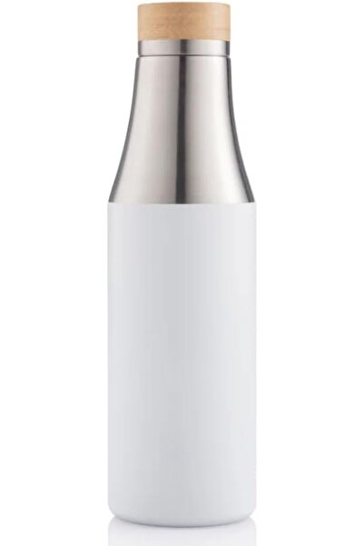 HXD Zoomlion Sustainable Stainless Steel Water Bottle with Bamboo Lid and Sil...