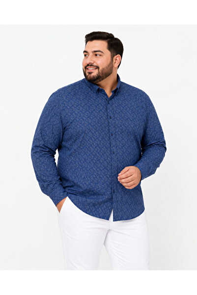 ANNEX Large Size Cotton Long Sleeve Men's Shirt