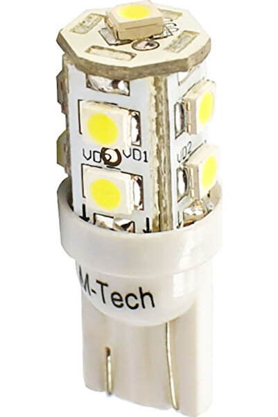 M-TECH Λάμπες Αυτοκινήτου & Μοτοσικλέτας 9xSMD3528 Μπλε T10 LED Κόκκινο 12V 2...