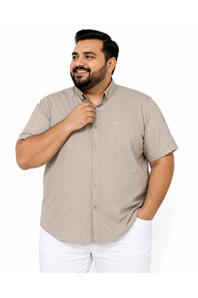 ANNEX Large Size Cotton Short Sleeve Men's Shirt