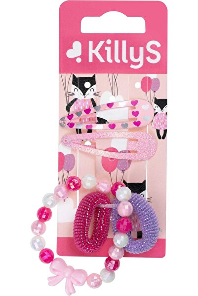 Killys Kids Set Of Hearts 2 Click Clack 2 Elastics Blancelet
