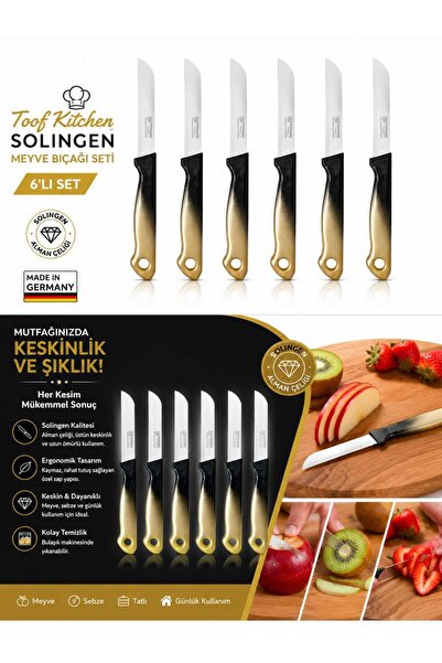 TOOF KITCHEN SOLİNGEN EBRULİ MEYVE VE SEBZE BICAĞI GOLD