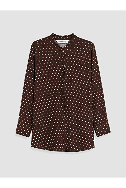 LC Waikiki Rmz Gi̇yi̇m Farkiyla Dik Roba Collar Polka Dot Women's Tunic