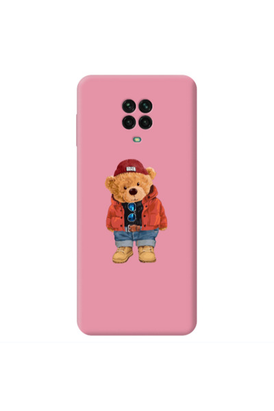 Other Xiaomi Redmi Note 9 Pro Bear in a hat Pink Colored Silicone TPU Θήκη