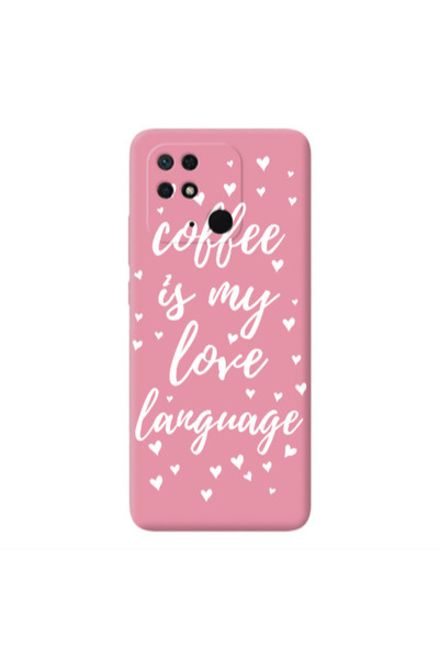 Other Xiaomi Redmi 10C Coffe is my love language Pink Colored Silicone TPU Θήκη