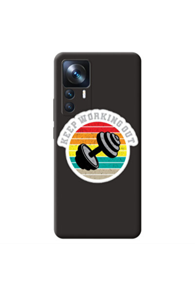 Other Xiaomi Mi 12T Keep working out Black Colored Silicone TPU Θήκη