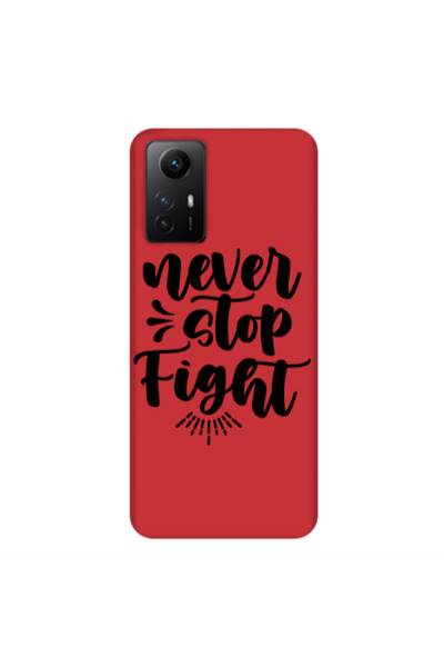Other Xiaomi Redmi Note 12s Never stop fight Red Colored Silicone TPU Θήκη
