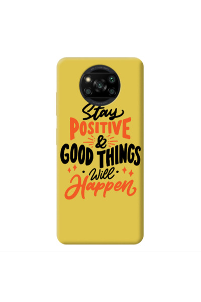 Other Xiaomi Poco X3 /X3 Pro Stay Positive Yellow Colored Silicone TPU Θήκη
