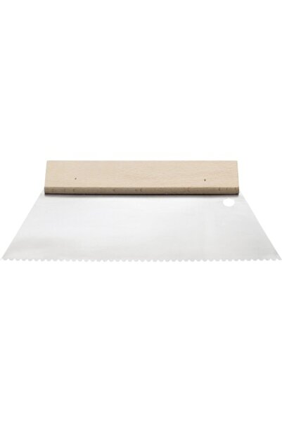 OEM Șpaclu zimțat Hufa 250mm dinți 2x3mm, mâner din lemn