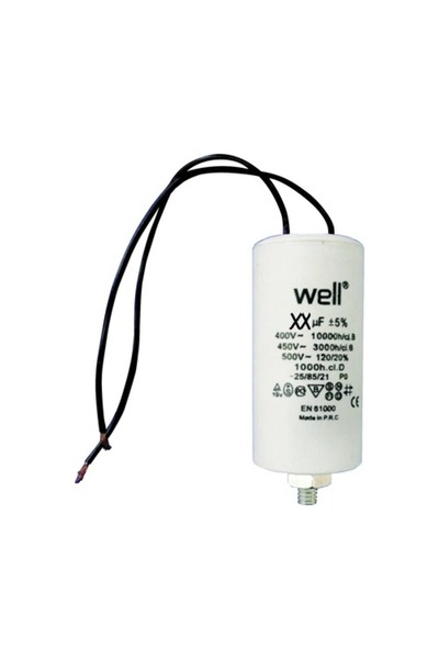 OEM Condensator pornire motor Well 20uF 400V, cu fire de conexiune