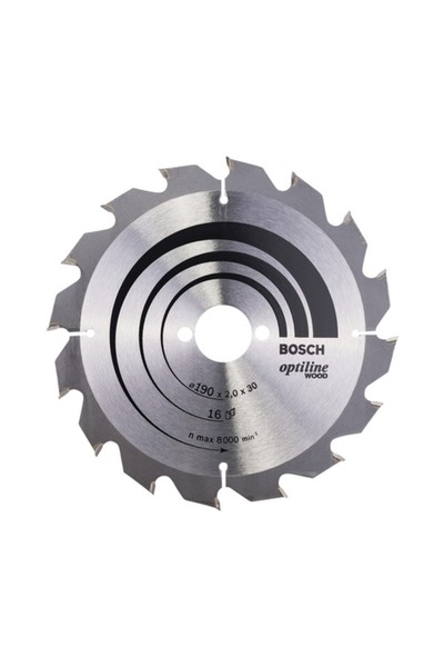 OEM Bosch Optiline Wood Ø190x2x30 мм 16-зъбен диск за циркуляр