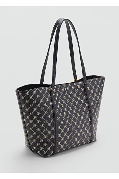 MANGO Woman Logo desenli shopper çanta