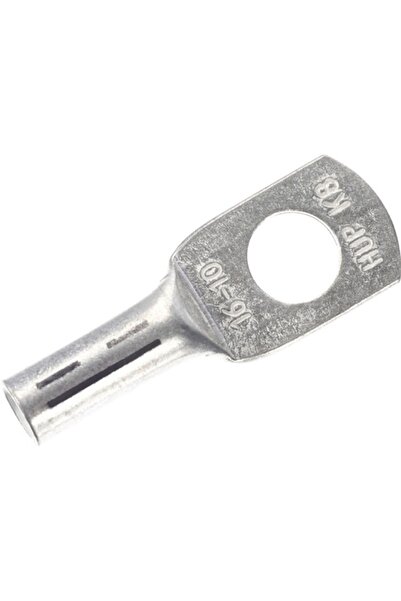 OEM Haupa 16mm² non-insulated slip-on terminal with m10 ring, copper.