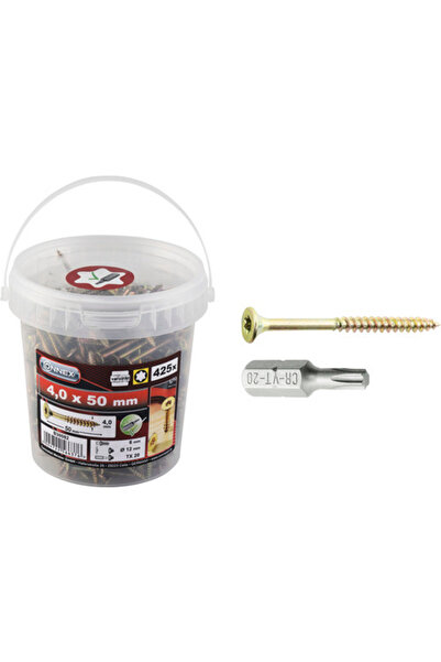 OEM Șuruburi pentru lemn cu cap înecat Torx Connex 4x50 mm oțel zincat galben...