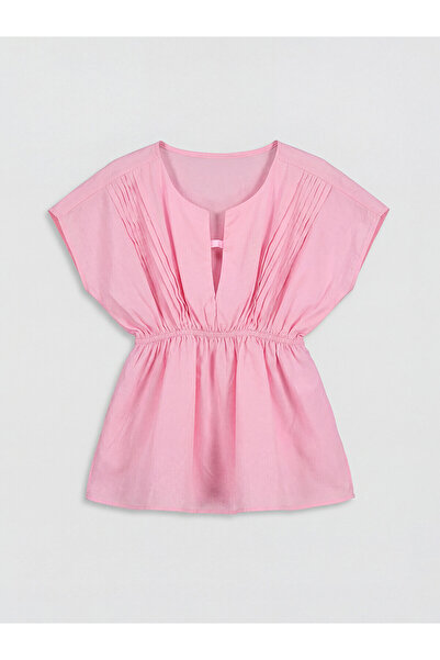 LC Waikiki Trendlucky Oval Collar Girl's Pareo with a Difference