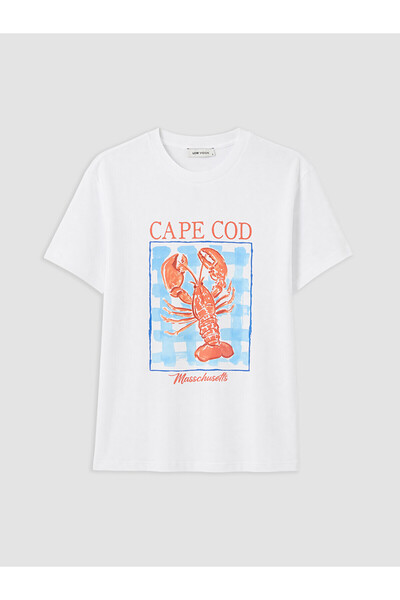 LC Waikiki Nevavm Printed 100% Cotton Women's T-Shirt with a Difference
