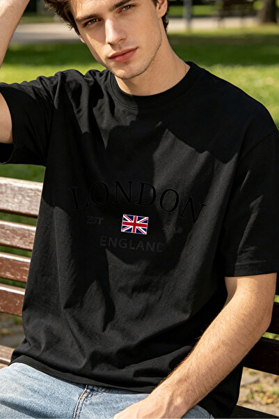 Fleck Casual Style T Shirts For Men London England Flag Print Personalized Sh...