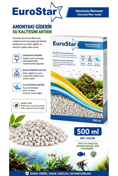 cdk EuroStar Zeolit 500 ml Amonyak Giderici Akvaryum Filtre Malzemesi