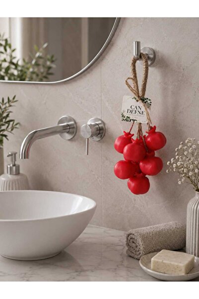 Can Defne Nar Şeklinde El Yapımı Doğal Sabun – Aromatik Kokulu Dekoratif Bany...