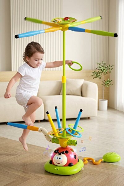 Generic 5 In 1 Musical Exercise Game Set Plastic Jump Ring Toss Rocket Launch...