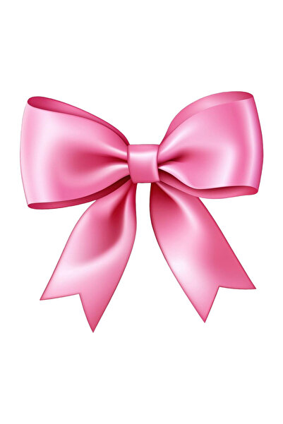 MegaSticker Pink Ribbon Bow Sticker Label Car, Motorcycle, Helmet, Laptop, Gl...