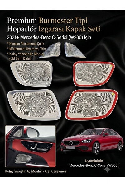 bigkey W206 Burmester Hoparlör Kapak Seti - W206 C Serisi Modifiye Aksesuar