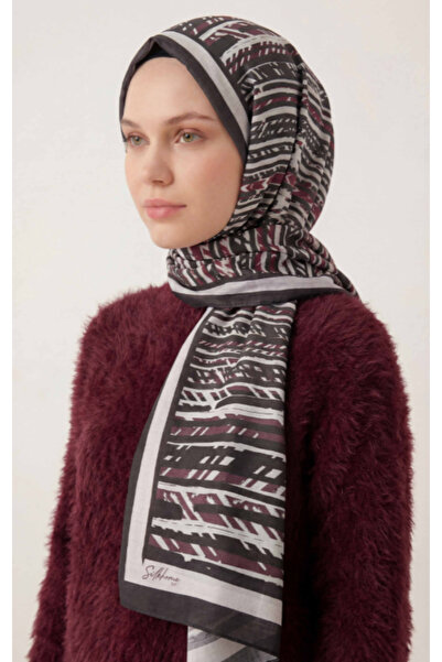 Silk Home Soft Shawl Ist 481001-11 Black Stripe Pattern
