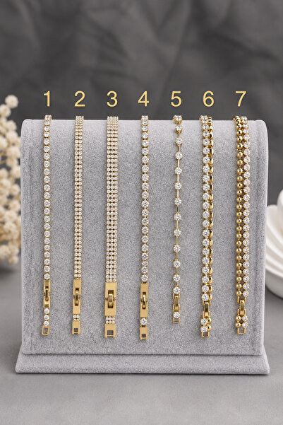 Bade Jewelry Xuping 14K Altın Kaplama Zirkon Taşlı Su Yolu Bileklik 17+2 CM (...