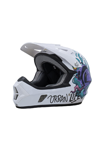 RAPTOR Gravity Fullface S 55-56cm Varsity Chaos Bisiklet Kaskı