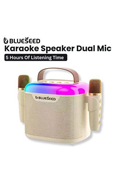 blueseed Wireless Karaoke Speaker Dual Mic BS601-White