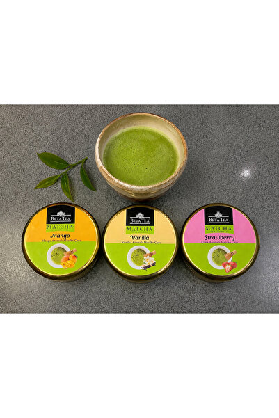 Beta Tea ماتشا، مجموعة فراولة مانجو فانيليا 25 جرام × 3