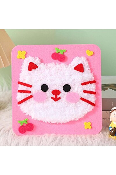 Liva Craft Art&Craft Felt Sewing Kit - Felt Kit for Children, White Cat