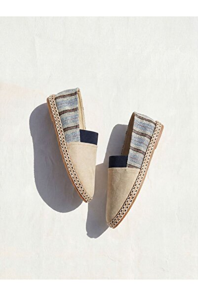 LC Waikiki LCW STEPS Bej Erkek Hasır Tabanlı Desenli Espadril