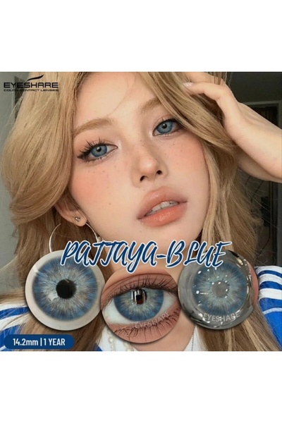 Elvoria Pattaya blue mavi renkte göz lensi