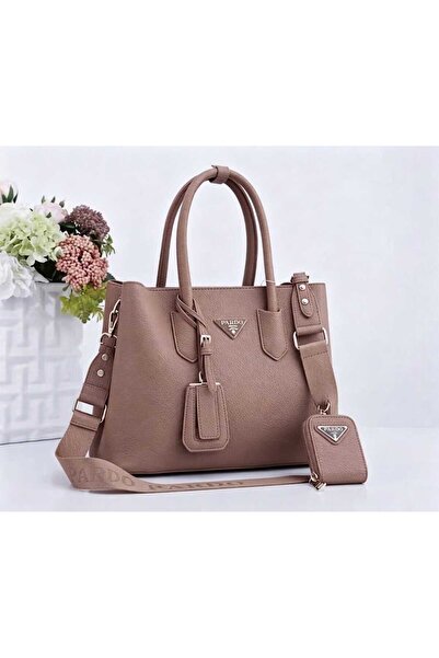 Generic TOP Choice Pardo Elegant Pebbled Leather-Look Top Handle Tote Bag wit...