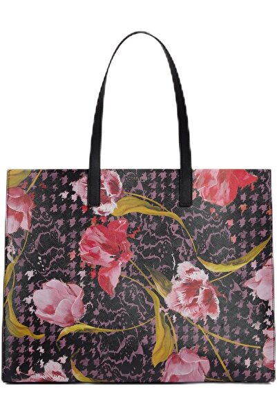 Ted Baker Tula Icon Floral Print Bag for Women in Black, Extra Large Size