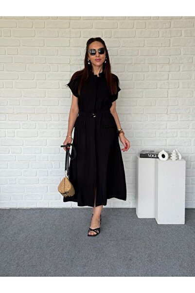 Goncalya Hakim Collar Tencel Shirt Dress