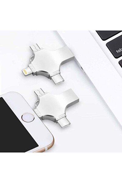 ELTRAZONE فلاش ميموري USB عالي السرعة 4 في 1 بسعة 16 جيجابايت - منافذ Type-C ...