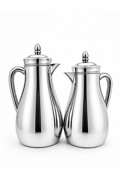 ALSAIF KITCHEN Trams Tea and Coffee Set 2 Pieces-Color Full Chrome 56214