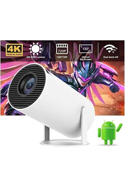 ELTRAZONE HY300 Mini Smart Projector 4K Support | Android 11, WiFi 6, BT 5.0,...