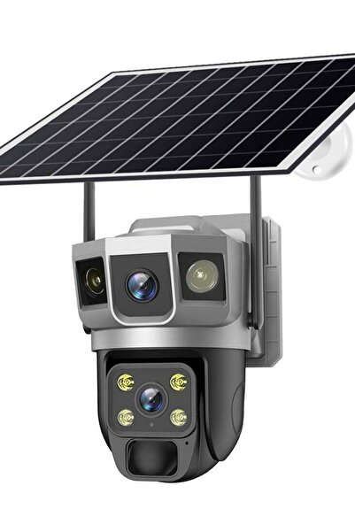 Generic 3-Inch 200MP Dual-Lens 360° 4G Wireless Security Camera with Solar Po...